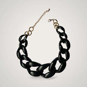 Super Chunky Black Plastic Necklace